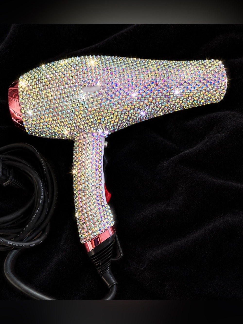 ✨💎 BLING RHINESTONE HAIR DRYER • IRIDESCENT CRYSTAL GLAM 💎✨